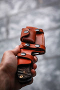 Leather Knife Sheath with Pocket | PELLAME FINO